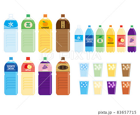 ドリンクのペットボトル　ベクターイラスト 83657715