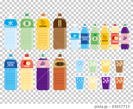 ドリンクのペットボトル　ベクターイラスト 83657715