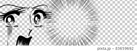 70年代少女漫画顔面蒼白ショックを受けて白目絶句ドアップ女の子　 83659692