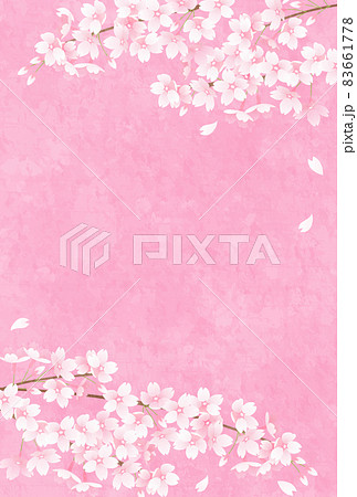 春の桜のピンク背景のベクターイラスト 83661778