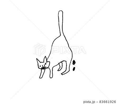 うんこをする猫 83661926