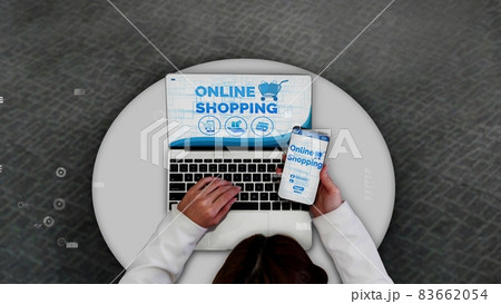 Shopping online and Internet money technology conceptual 83662054