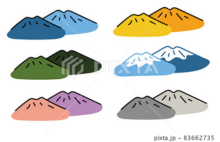 山　山のイラスト　シンプルな山のイラスト 83662735