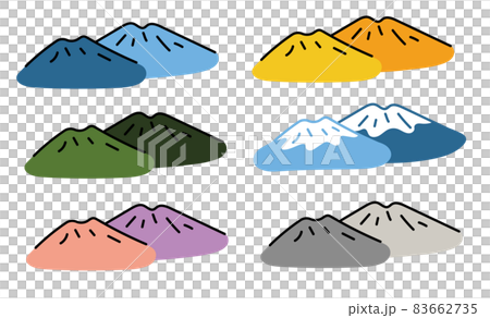 山　山のイラスト　シンプルな山のイラスト 83662735