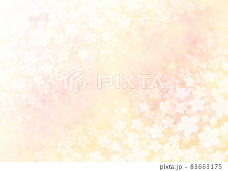 桜の花の淡い色合いの背景イラスト No 11のイラスト素材