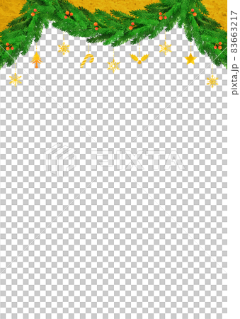 背景素材 クリスマス ガーランド オーナメント モミの木 83663217