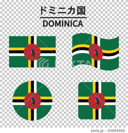 Illustration of Dominica flag Illustration of Dominica flag 83664088