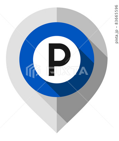 Map pin, Parking symbol, gps pointer folded from gray paper Map pin, Parking symbol, gps pointer folded from gray paper 83665596