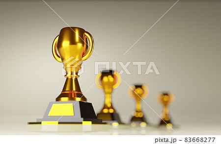 Golden trophy isolated on background Golden trophy isolated on background 83668277