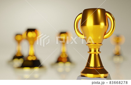 Golden trophy isolated on background Golden trophy isolated on background 83668278