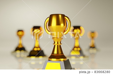Golden trophy isolated on background Golden trophy isolated on background 83668280