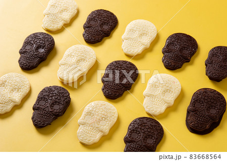 Chocolate Mexican skulls pattern Chocolate Mexican skulls pattern 83668564