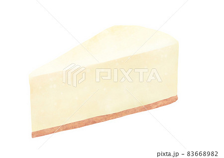 レアチーズケーキのカラーイラスト 83668982
