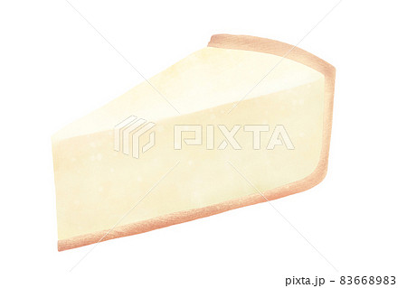 レアチーズケーキのカラーイラスト レアチーズケーキのカラーイラスト 83668983