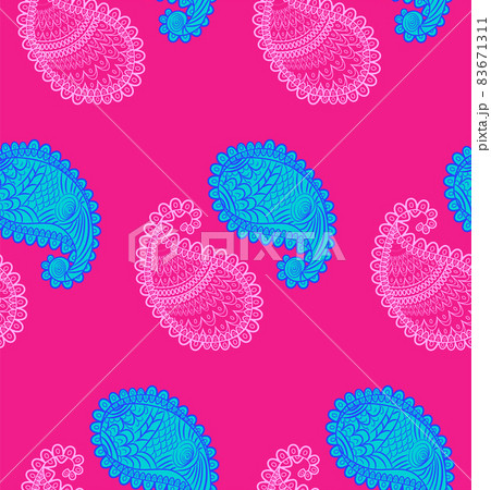 seamless pattern with Indian ornament. Turkish cucumber 83671311