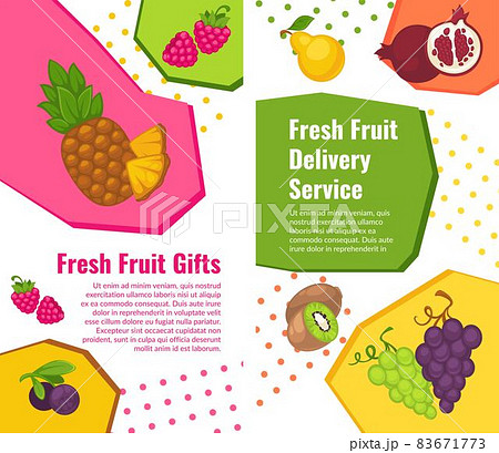 Fresh fruit delivery service, pineapple and grapes 83671773