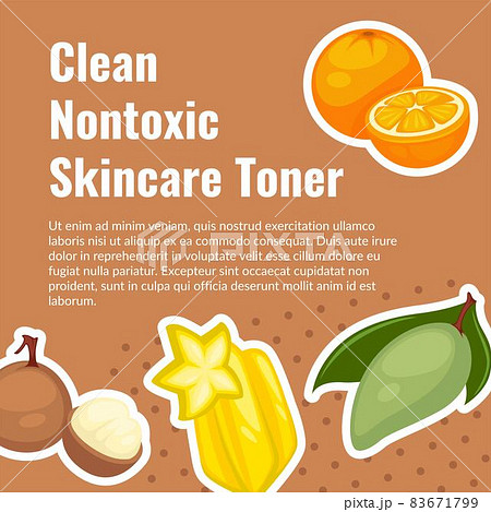 Clean nontoxic skincare toner, fruity ingredient Clean nontoxic skincare toner, fruity ingredient 83671799