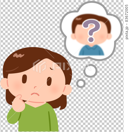 人の顔が思い出せない女性のイラスト素材 [83672005] - PIXTA