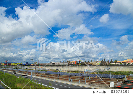 【千葉県印西市】印西牧の原駅と北総線の風景 83672195