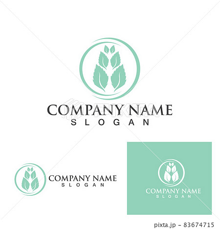Mint leaves flat vector icon 83674715