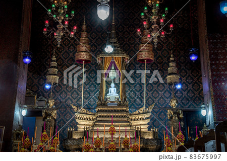 Within the church of Wat Theptidaram Temple, A beautiful bronze sculpture of Buddha situated in Wat Theptidaram main hall. Within the church of Wat Theptidaram Temple, A beautiful bronze sculpture of Buddha situated in Wat Theptidaram main hall. 83675997