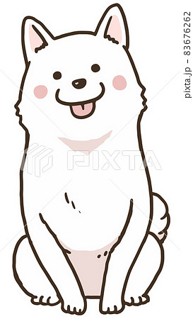 おすわり白柴フルカラー 83676262