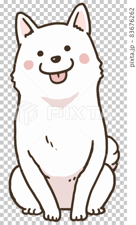 おすわり白柴フルカラー 83676262