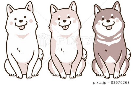 おすわり柴犬ワントーンセット おすわり柴犬ワントーンセット 83676263