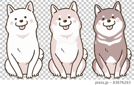 おすわり柴犬ワントーンセット おすわり柴犬ワントーンセット 83676263