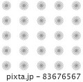 Seamless pattern Simple Flower Mandala Shape for Color painting. Outline on white background	 83676567