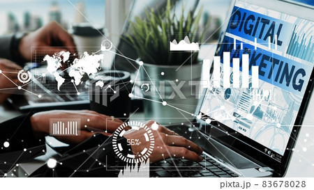 Marketing of Digital Technology Business conceptual 83678028
