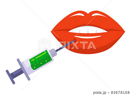 increase the size of the lips with an injection. cosmetic procedure for women. 83678108