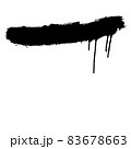 Black paint banner with drips.  83678663