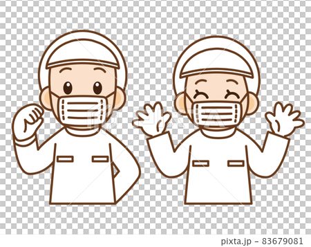 在食品廠工作的男女工人 在食品廠工作的男女工人 83679081