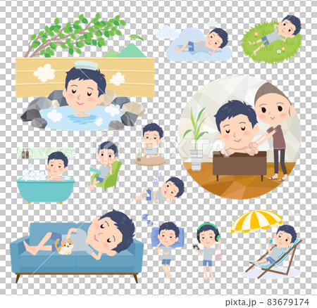 一套用於放鬆的無償化身男人 83679174