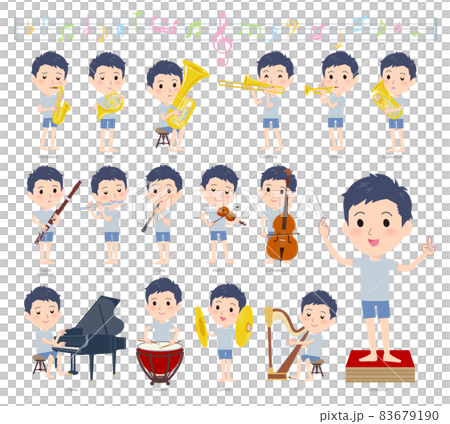 クラシック音楽演奏に関する無課金アバター男性のセット 83679190