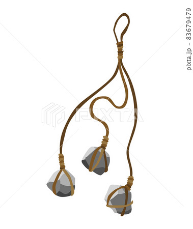 Ancient age stone tool for hunting or work. Cartoon prehistoric caveman instrument. Vector illustration of primitive culture tool in flat style isolated on white background Ancient age stone tool for hunting or work. Cartoon prehistoric caveman instrument. Vector illustration of primitive culture tool in flat style isolated on white background 83679479