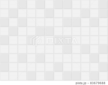 Tiles bathroom seamless backdrop. Gray wall pattern. White ceramic texture. Kitchen neutral mosaic. Tiled floor texture. Vector illustration 83679688
