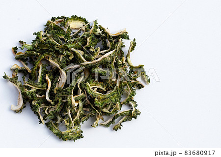 Dried bitter gourd on white background. 83680917