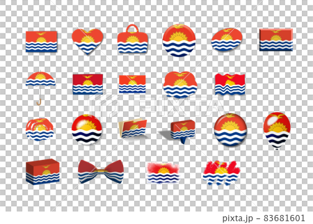 キリバス-国旗イラスト21種セット 83681601