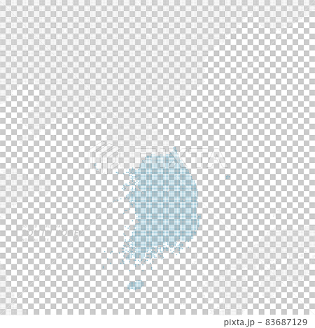 近隣諸国を含む、韓国の青いドットマップ 近隣諸国を含む、韓国の青いドットマップ 83687129