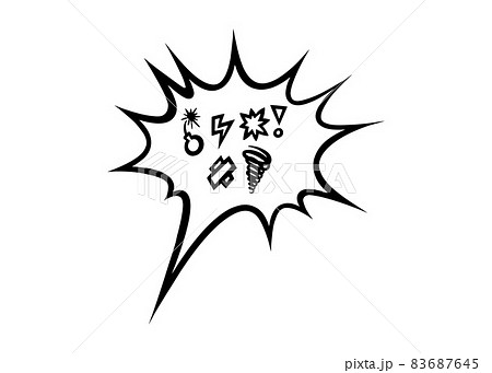 Swearing speech bubble censored with symbols. Hand drawn swear words in text bubbles to express exclamation and harsh mood. Vector illustration 83687645