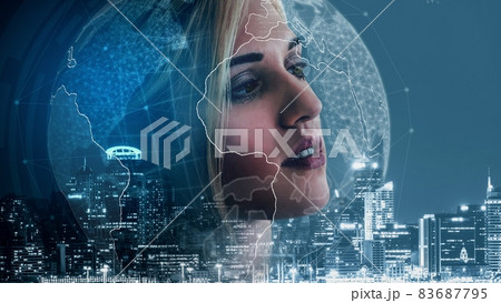 Conceptual business dashboard for financial data analysis Conceptual business dashboard for financial data analysis 83687795