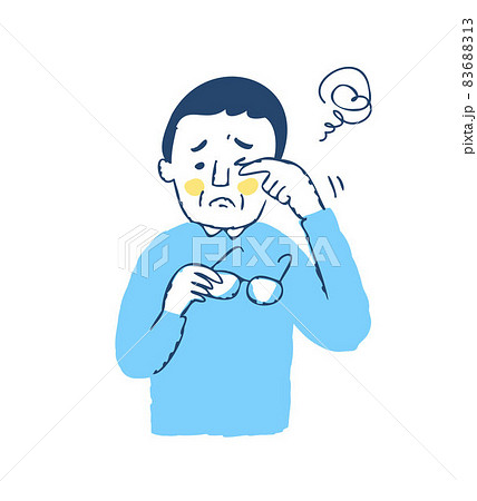目の調子か悪い男性 83688313