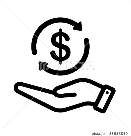 両替・経済・投資 (USドル)　アイコンイラスト 83688850