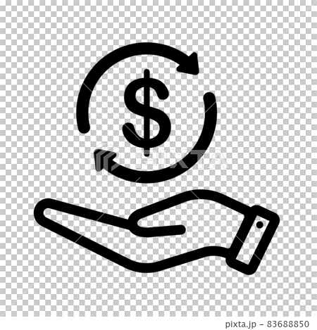 両替・経済・投資 (USドル)　アイコンイラスト 83688850