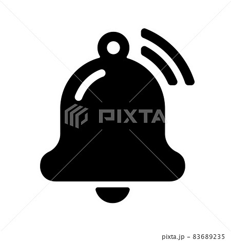 ベル チャイム アラーム アラート リマインダー ベクターアイコンのイラスト素材 6235