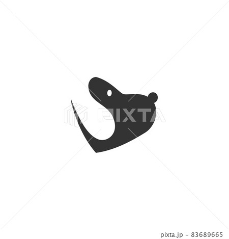 Dog Heart Pet Care Animal Illustration template Icon identity 83689665
