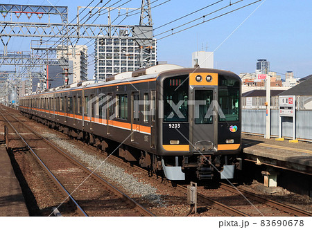 近鉄今里駅付近を走る阪神電車9000系快速急行 83690678