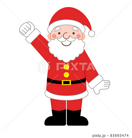 頑張るポーズのサンタクロース 83693474